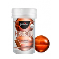 Лубрикант "HOT BALL" на масляной основе в виде двух шариков с ароматом шоколада, 6 г.