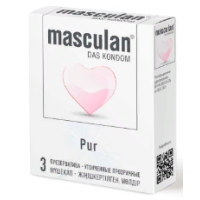 Презервативы "Masculan Pur", с увеличенным количеством смазки, 3 шт. 