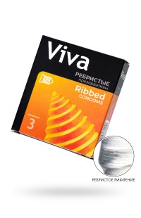 Презервативы "VIVA" (3 шт) ребристые