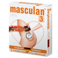 Презервативы "Masculan Long Pleasure", продлевающие, 3 шт.